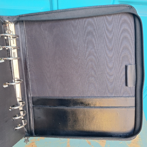 Leather Binder Daytimer Journal Day Planner Zipper Notebook Holder Folder Attach - Picture 15 of 16
